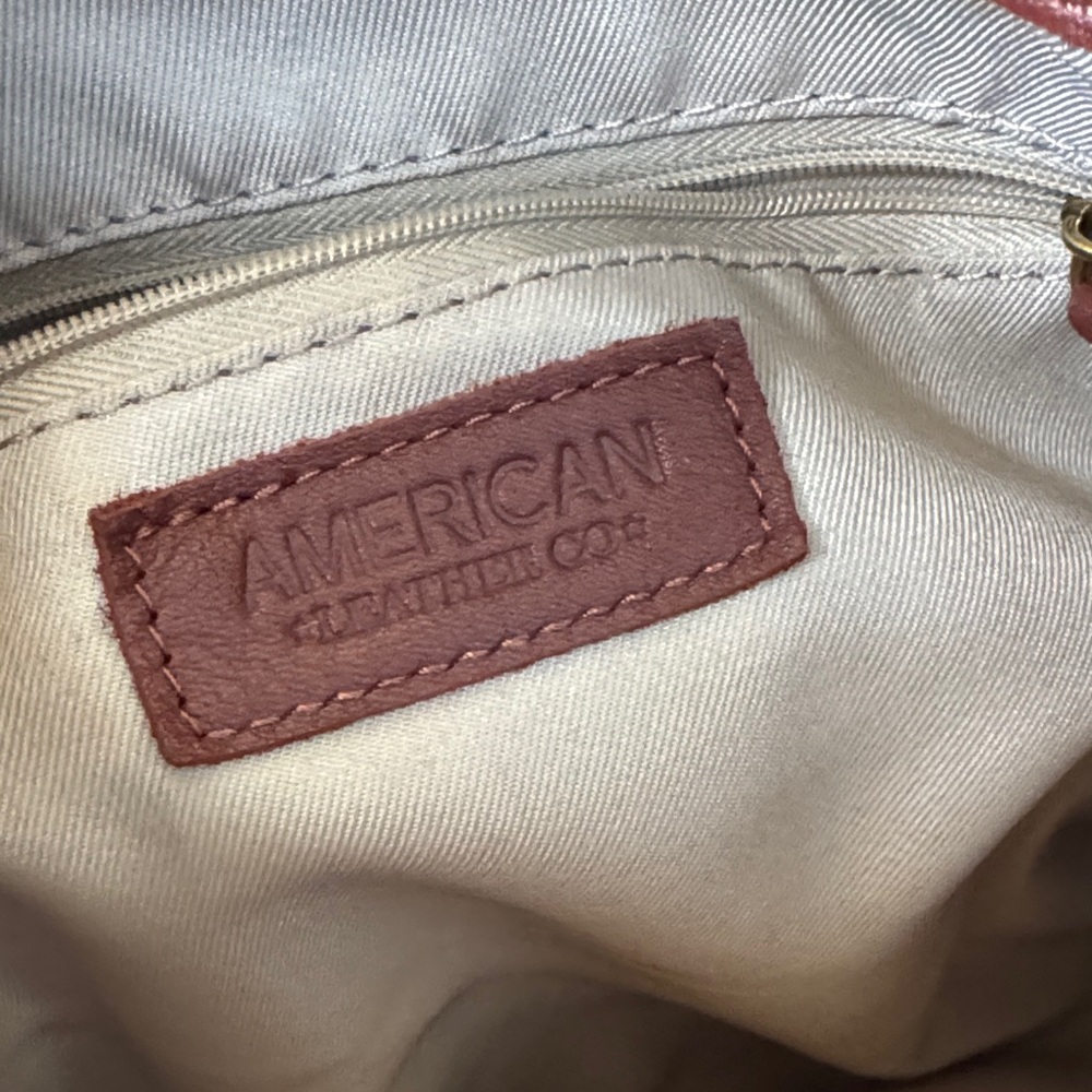 American Leather Liberty Shopper Tan Shoulder Bag - Picture 9 of 16